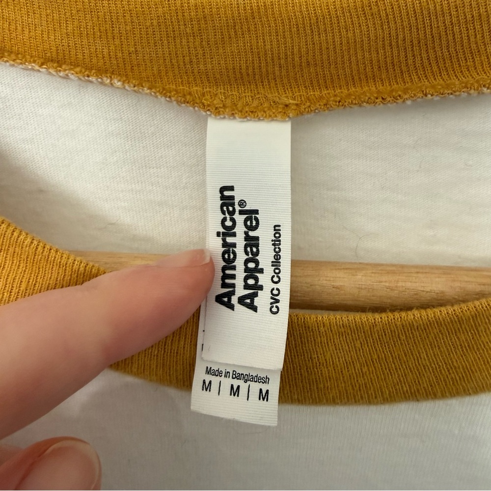 Commonwealth Brewing White & Mustard Yellow Baseball Tee Unisex - Picture 4 of 5